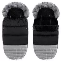 Sac pentru carucior calduros cu blanita detasabila Marelo Black Silver
