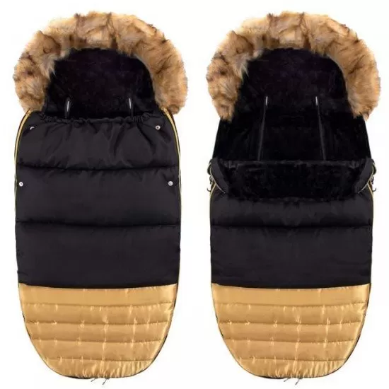 Sac pentru carucior calduros cu blanita detasabila Marelo Black Gold Sac pentru carucior calduros cu blanita detasabila Marelo Black Gold