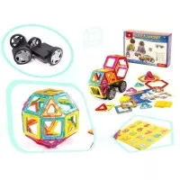 Set constructie magnetic 40 bucati Magical Magnet, include roti