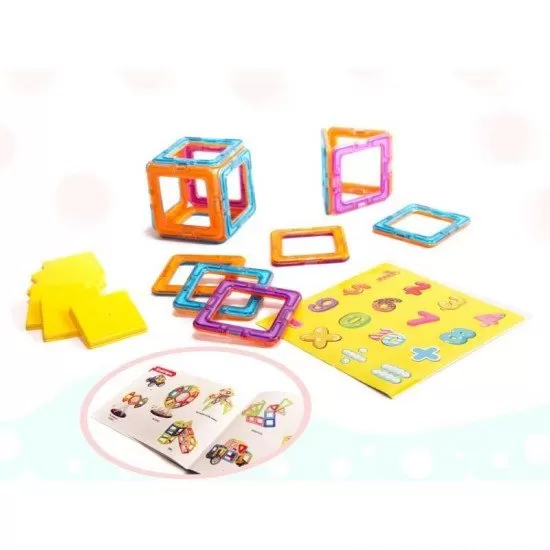 Set constructie magnetic 40 bucati Magical Magnet, include roti Set constructie magnetic 40 bucati Magical Magnet, include roti