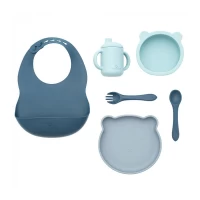 Set diversificare bebelusi 7 piese Olmitos Bear blue