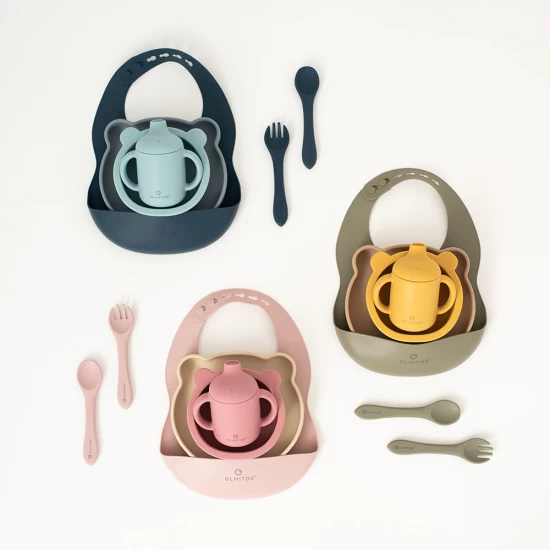 Set diversificare bebelusi 7 piese Olmitos Bear blue Set diversificare bebelusi 7 piese Olmitos Bear blue
