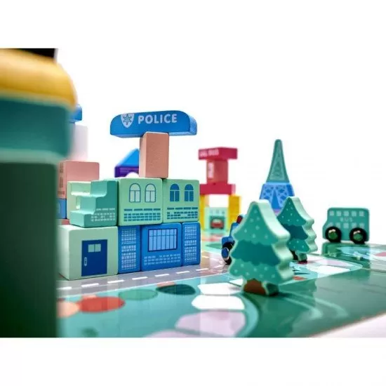 Set constructie din lemn My Town 135 piese Set constructie din lemn My Town 135 piese