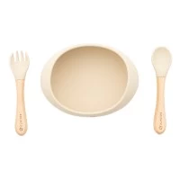 Set tacamuri bebelusi si bol cu ventuza Olmitos peach