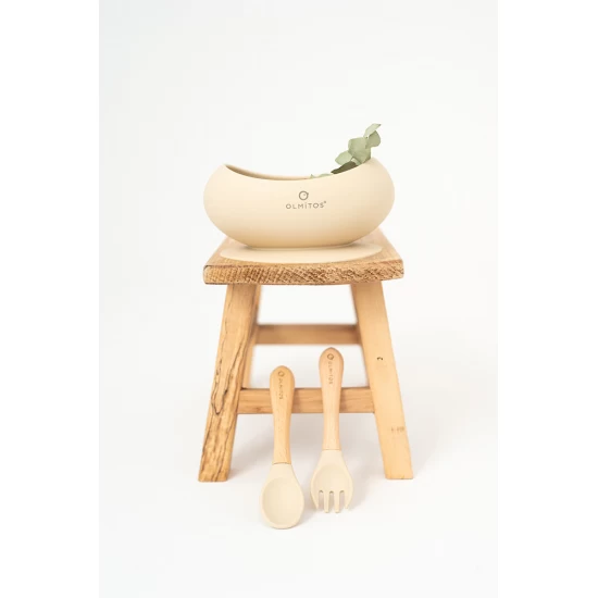 Set tacamuri bebelusi si bol cu ventuza Olmitos peach Set tacamuri bebelusi si bol cu ventuza Olmitos peach