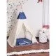Cort copii stil indian Teepee Dark Blue Stars XXL Springos Cort copii stil indian Teepee Dark Blue Stars XXL Springos