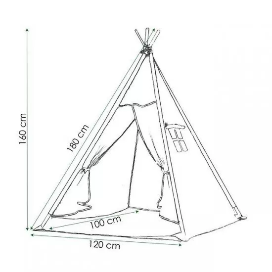 Cort copii stil indian Teepee Grey Stars XXL Springos Cort copii stil indian Teepee Grey Stars XXL Springos
