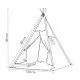 Cort copii stil indian Teepee Grey Stars XXL Springos Cort copii stil indian Teepee Grey Stars XXL Springos