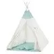 Cort copii stil indian Teepee Turqoise Dots XXL Springos Cort copii stil indian Teepee Turqoise Dots XXL Springos
