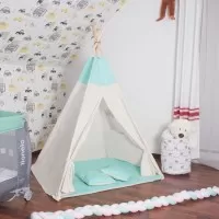 Cort copii stil indian Teepee Turqoise Dots XXL Springos