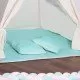Cort copii stil indian Teepee Turqoise Dots XXL Springos Cort copii stil indian Teepee Turqoise Dots XXL Springos