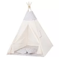Cort copii stil indian Teepee Zigzag XXL Springos