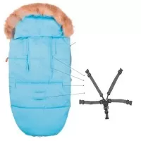 Sac iarna carucior cu blanita detasabila Springos Mevis Delux All Blue