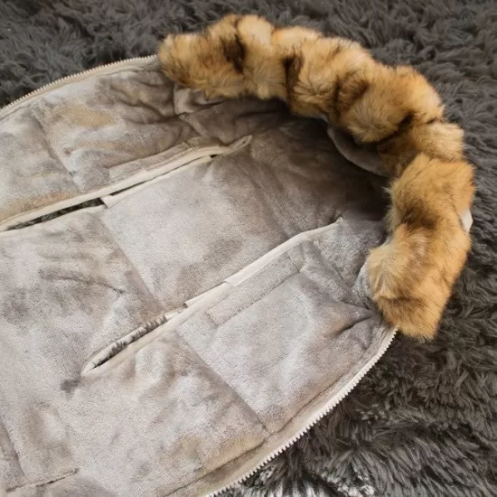 Sac iarna carucior cu blanita detasabila Mevis Delux Light Grey Springos