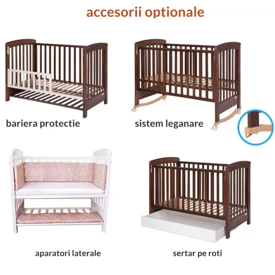 Treppy patut co-sleeping 120x60 cu laterala culisanta si roti Dreamy Plus Natur Treppy patut co-sleeping 120x60 cu laterala culisanta si roti Dreamy Plus Natur