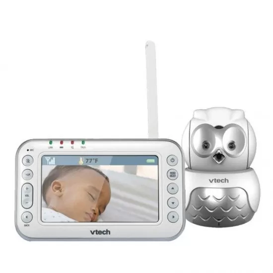 Videointerfon digital bidirectional Vtech 4.3 inch BM4600 Bufnita cu camera rotativa, melodii si termometru Videointerfon digital bidirectional Vtech 4.3 inch BM4600 Bufnita cu camera rotativa, melodii si termometru