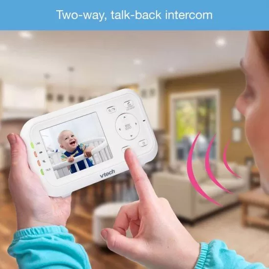 Videointerfon digital bidirectional Vtech 2.8 inch VM3255 cu melodii si infrarosu Videointerfon digital bidirectional Vtech 2.8 inch VM3255 cu melodii si infrarosu