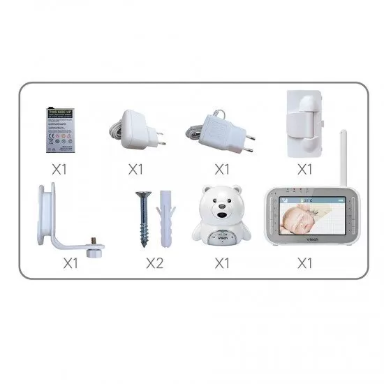 Videointerfon digital bidirectional Vtech 4,3 inch BM4200 cu melodii si termometru Videointerfon digital bidirectional Vtech 4,3 inch BM4200 cu melodii si termometru