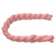 Aparatoare laterala pat Bumper impletit cu inchidere velcro, Bumbac Tricot Roz, 180x21 cm