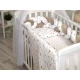 Aparatoare laterala pat Bumper impletit, inchidere velcro, Bumbac Comori din natura, Bej 180X21 cm