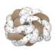 Aparatoare laterala pat Bumper impletit, inchidere velcro, Bumbac Comori din natura, Bej 180X21 cm