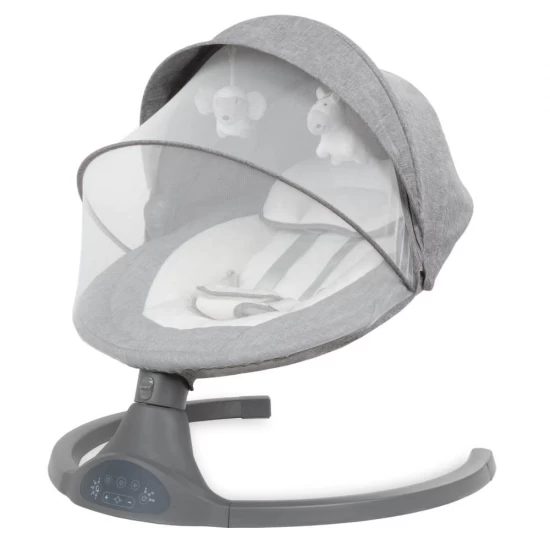 Balansoar leagan electric 2 in 1, Bluetooth, plasa insecte, Kidwell Luxi Dark Melange