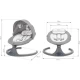 Balansoar leagan electric 2 in 1, Bluetooth, plasa insecte, Kidwell Luxi Dark Melange