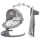 Balansoar leagan electric 2 in 1, Bluetooth, plasa insecte, Kidwell Luxi Dark Melange