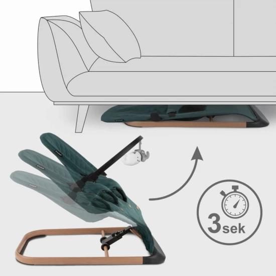 Balansoar pentru copii Kidwell Laro Full - Green Wooden