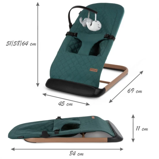 Balansoar pentru copii Kidwell Laro Full - Green Wooden