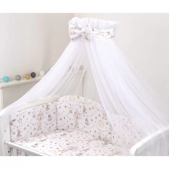 Baldachin din tul, funda din bumbac, imprimeu lenjerie Circ Roz, Amy 300x160 cm Baldachin din tul, funda din bumbac, imprimeu lenjerie Circ Roz, Amy 300x160 cm