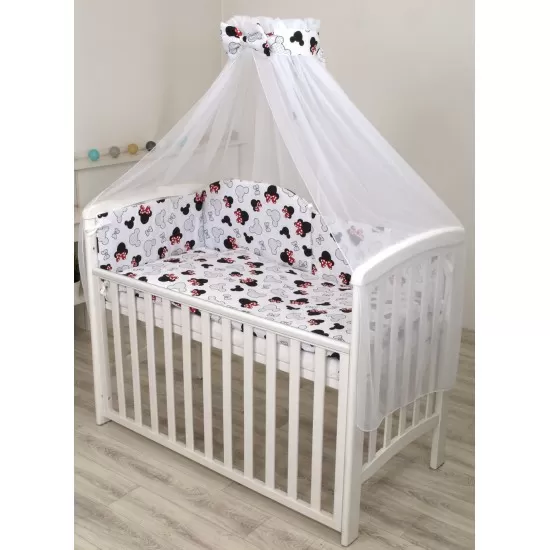 Baldachin din tul, funda din bumbac, imprimeu lenjerie Miki, Amy 300x160 cm, suport de prindere inclus Baldachin din tul, funda din bumbac, imprimeu lenjerie Miki, Amy 300x160 cm, suport de prindere inclus