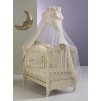 Baldachin patut lemn cu suport de prindere inclus Real Bears Ivory 620x180 cm