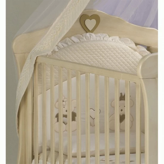 Baldachin patut lemn cu suport de prindere inclus Real Bears Ivory 620x180 cm