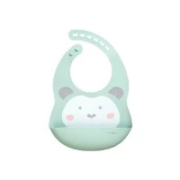 Baveta din silicon cu buzunar, ajustabila, Sweet  Fun, mint