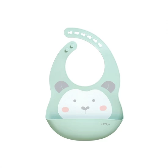 Baveta din silicon cu buzunar, ajustabila, Sweet  Fun, mint