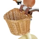 Bicicleta de echilibru fara pedale pentru copii, reglabila, roti de 12 inch, sonerie si cos, 3 ani+, Retro Classy Cream, Kidwell