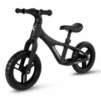 Bicicleta de echilibru fara pedale pentru copii, reglabila si roti Eva, ultra-usoara, Jogo Black