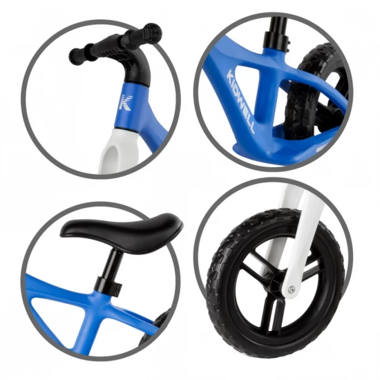 Bicicleta de echilibru fara pedale pentru copii, reglabila si roti Eva, ultra-usoara, Jogo Blue Bicicleta de echilibru fara pedale pentru copii, reglabila si roti Eva, ultra-usoara, Jogo Blue