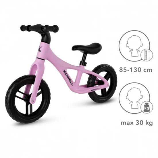 Bicicleta de echilibru fara pedale pentru copii, reglabila si roti Eva, ultra-usoara, Jogo Pink Bicicleta de echilibru fara pedale pentru copii, reglabila si roti Eva, ultra-usoara, Jogo Pink