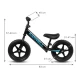 Bicicleta de echilibru fara pedale pentru copii, reglabila, roti late, Kidwell Rebel Black