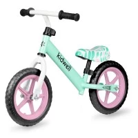 Bicicleta de echilibru fara pedale pentru copii, reglabila, roti late, Kidwell Rebel Mint