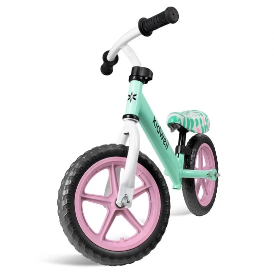 Bicicleta de echilibru fara pedale pentru copii, reglabila, roti late, Kidwell Rebel Mint