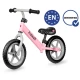 Bicicleta de echilibru fara pedale pentru copii, reglabila, roti late, KIdwell Rebel Pink