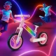 Bicicleta de echilibru fara pedale pentru copii, sa reglabila, cu lumini LED, roti Eva, 2 ani+, Suno Pink, Kidwell
