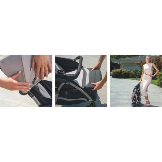 Carucior sport Giramondo Grigio Piombo CAM, 0 - 4 ani, pliere compacta, suspensii, copertina protectie UV 50+
