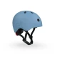 Casca de protectie pentru copii Scoot and Ride cu sistem de reglare magnetic, lumina LED, marimea M-L, 55-59 cm, Steel