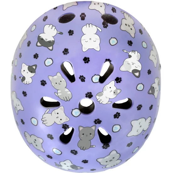 Casca de protectie pentru copii, sistem de reglare, marimea M, 52-56 cm, 3 ani+, Kidwell Orix Plus Kitty