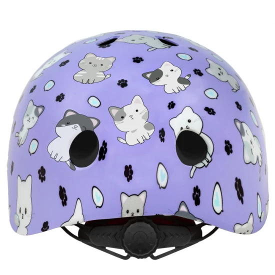 Casca de protectie pentru copii, sistem de reglare, marimea M, 52-56 cm, 3 ani+, Kidwell Orix Plus Kitty