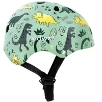 Casca de protectie pentru copii, sistem de reglare, marimea M, 52-56 cm, 3 ani+, Kidwell Orix Plus Dino